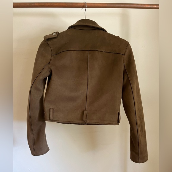Zara Basic Brown Faux Women’s Leather Jacket - Picture 2 of 9
